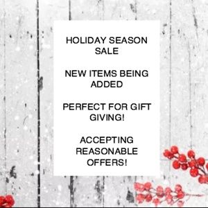 HOLIDAY SEASON SALE!